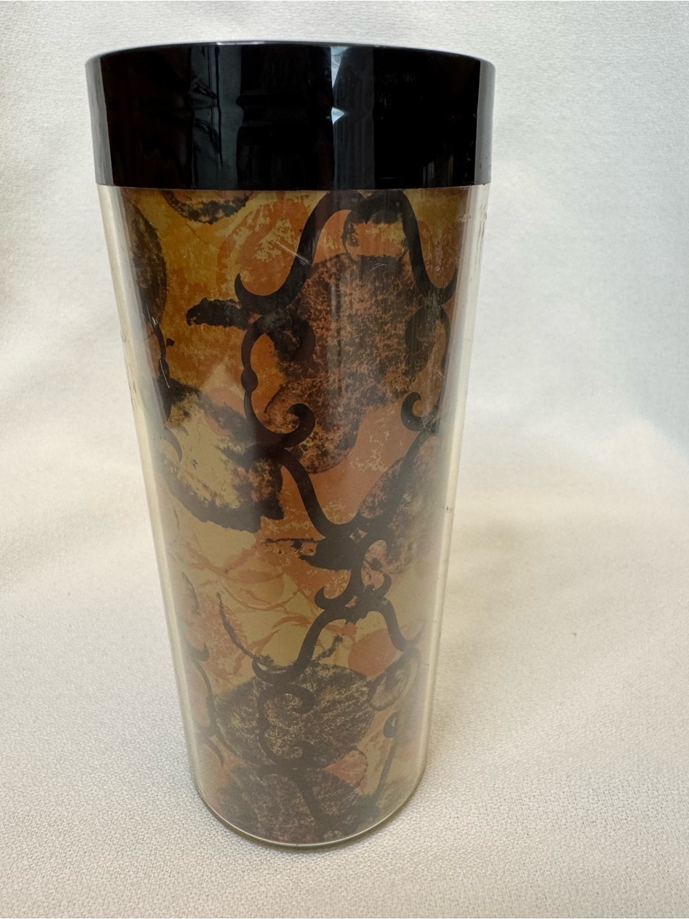 Vintage 70s Thermo-Serv MCM Gothic Tumbler Gold and Black - Picture 6 of 6